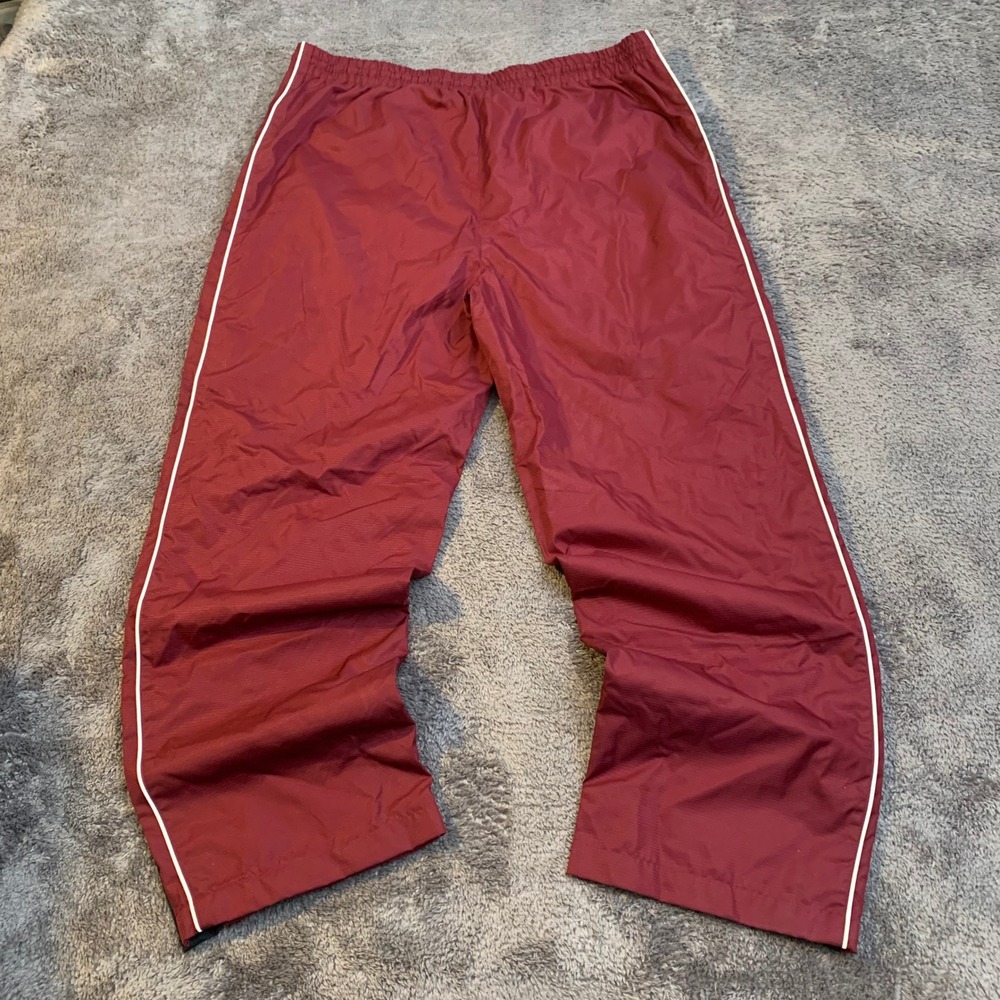 Teamwork Athletic Apparel Mens Maroon Black Track Pants XL Baggy